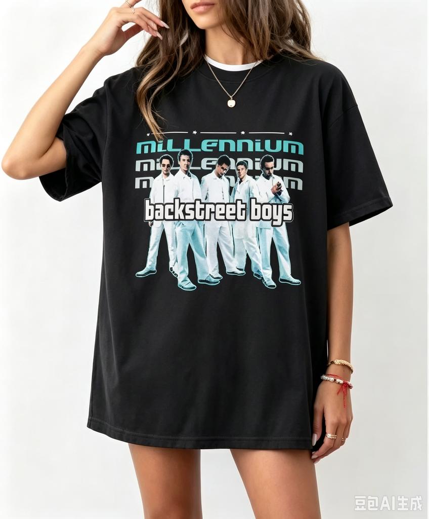 Backstreet Boys Millennium Tour Musik Vintage T-Shirt Unisex Unisex Hipster Beliebte Oberteile Sommer Mode Streetwear Unisex T-Shirts Geschenk