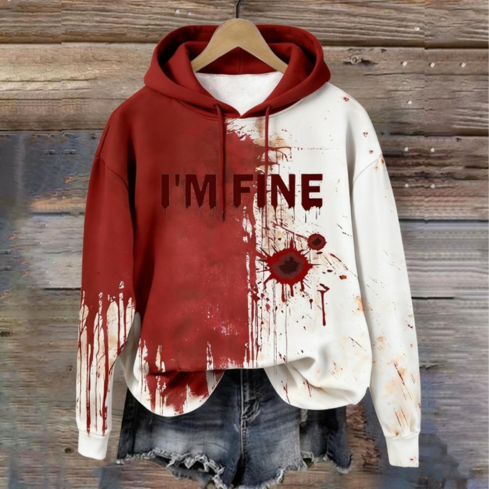 Europe and America Fashion Men's Hoodie Bloody Graphic 3D Print Hoodies Casual Sweatshirt Women's Oversized Top Clothing