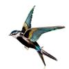 Swallow Brooch for Women. Accessory Imitation Enamel Brooch for Simple Sweater Pin, Elegant Design.