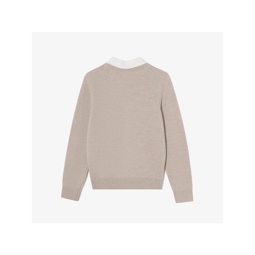 LacoSte Women S Collar Detachable Crew Neck Sweater Af703e 54n 02S q2nAf703e 54n02S