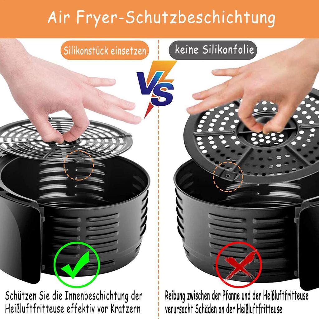 10pcs Air Fryer Replacement Feet, Heat-Resistant Anti-Slip Silicone Pads for Basket Base Protection & Scratch Prevention