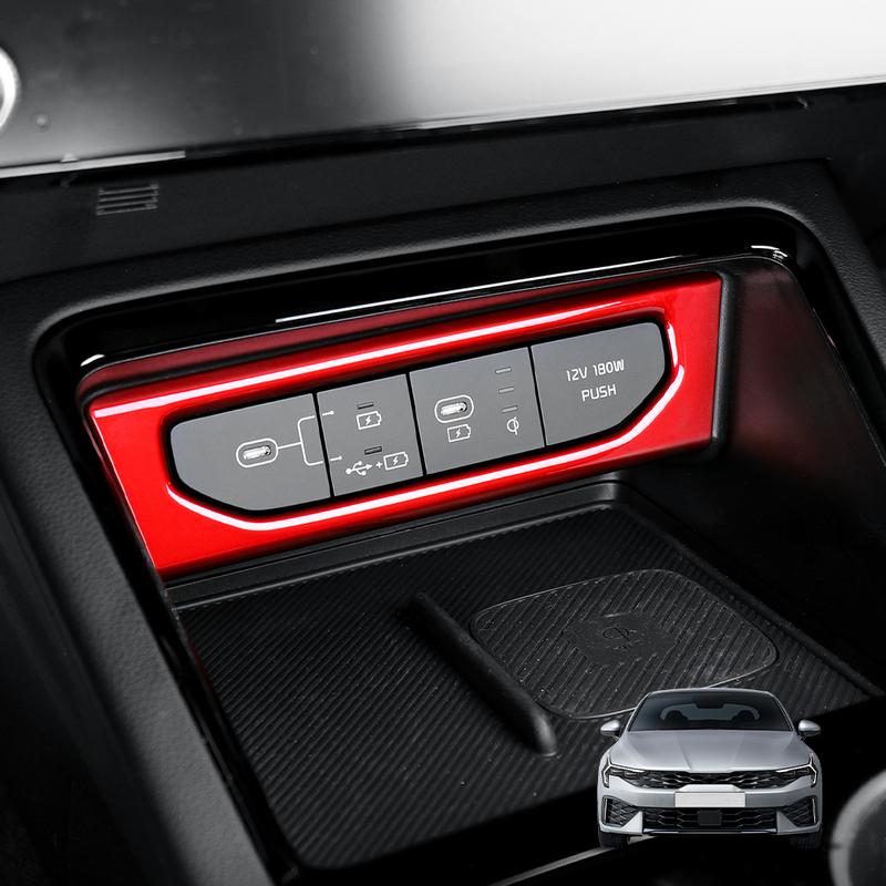 For KIA K5 -2026 Left-hand Drive 1PCS Car Interior Accessorie ABS Material USB Port Charger Socket Frame Protective Cover