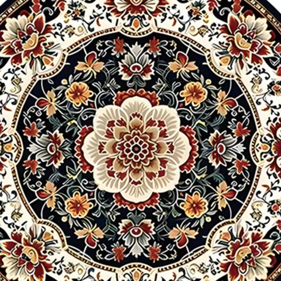 Bohemian Heat Resistant Placemats for Table Stain-Resistant Round Rubber Coasters Vintage Kitchen Dining Mats for Hot