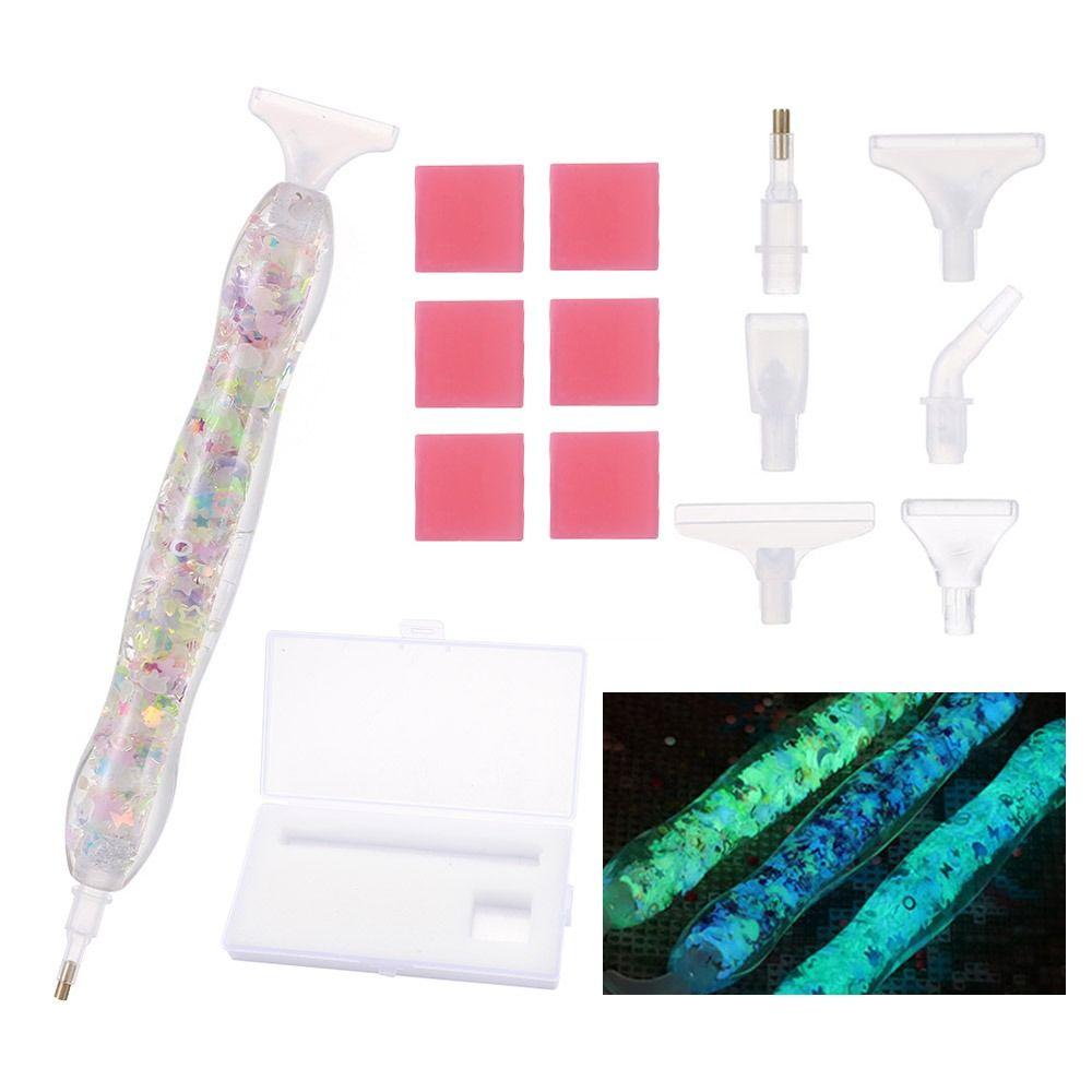 

Pen Embroidery Sewing Accessories Luminous Point Drill Pen Diamond Painting Accessories Cross Stitch Diamond Painting Pens рожевий