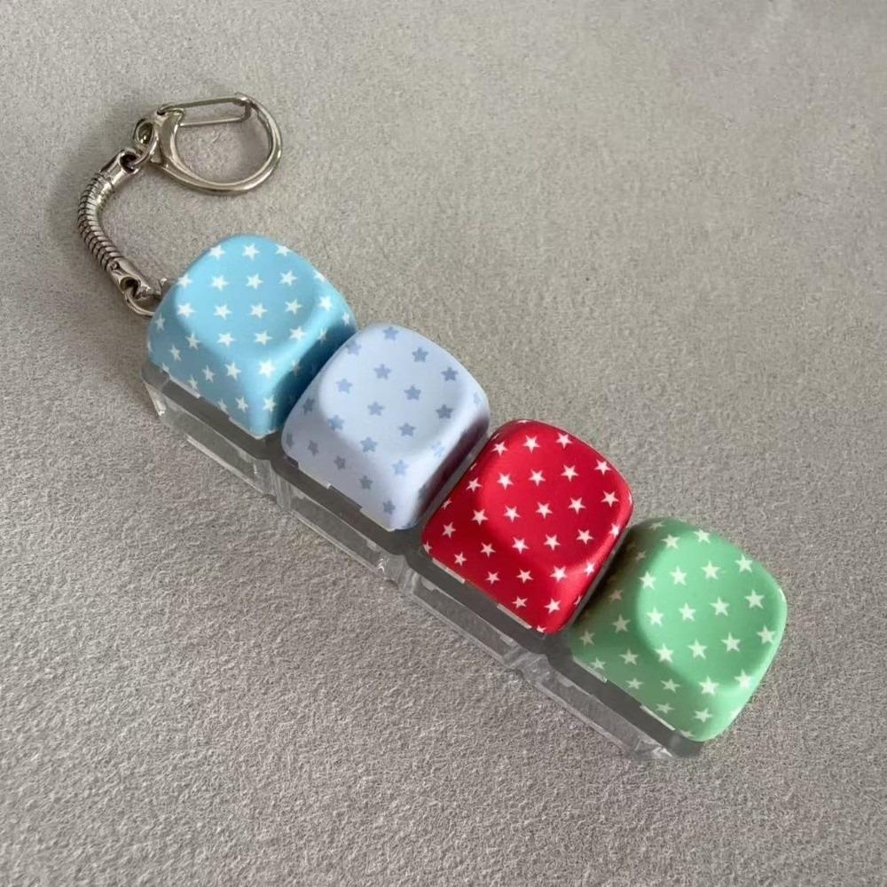 LED Light Decompression Keyring PBT Material Mechanical Keyboard Key Cap Pendant Tactile