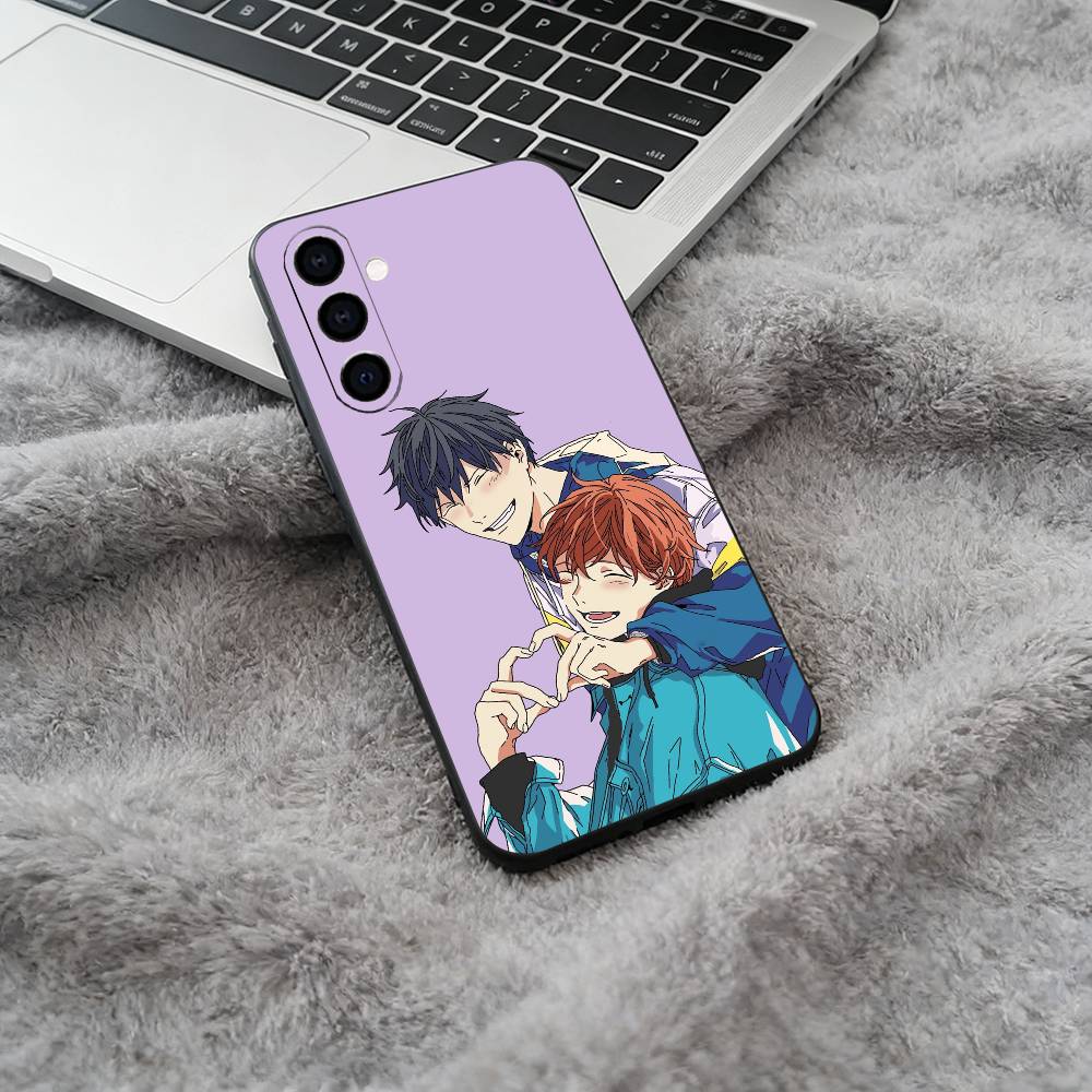 Given- BL- Anime Ritsuka Mafuyu Sato Soft Silicone phone Case for Samsung Galaxy A73/A71/A72/A70/A53/A52/A51 - Black