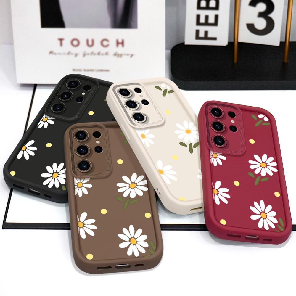 Falling Daisies Phone Case For Samsung Galaxy S23 S22 S21 S20 FE Plus Ultra Note 20 5G Staircase Soft Cover