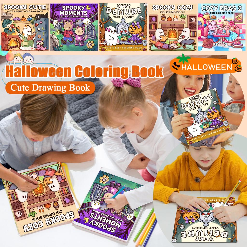 Halloween Coloring Book, Cute Drawing Book