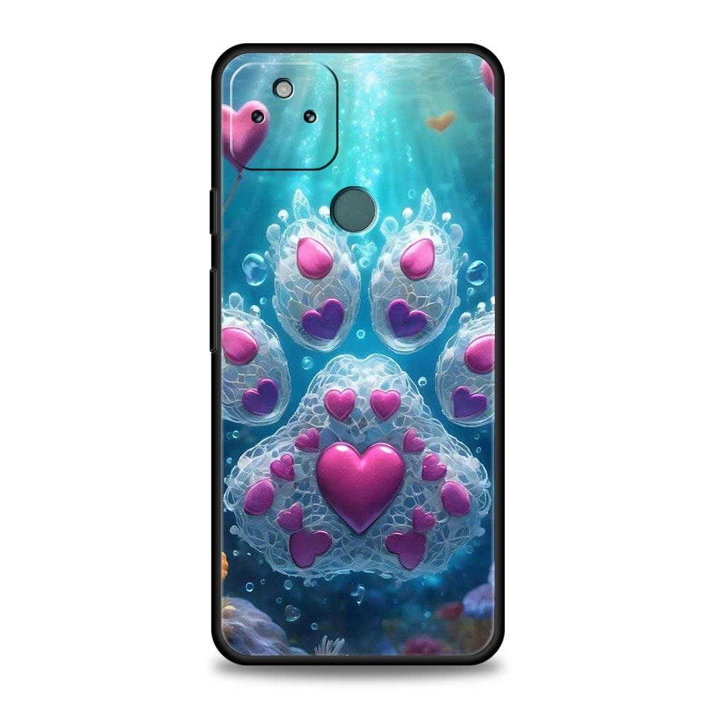 Og Pfotenabdruck Ästhetik Handyhülle Cover für Google Pixel 10 9 8 7 6 9A 8A 7A 6A Pro Stoßfest Weiches TPU 9 Pro XL Hülle Capas