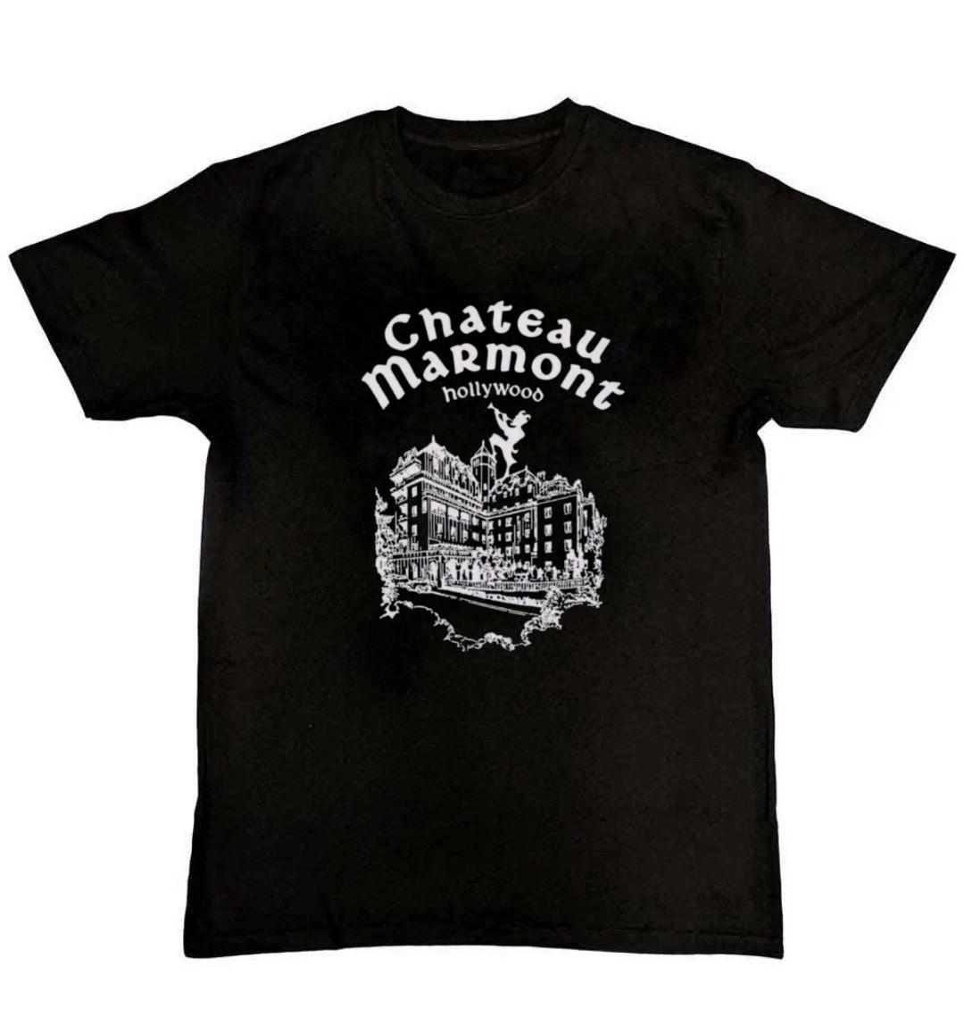 

Chateau Marmont Hollywood Hotel Print UnisexT-Shirt S M L XL 2 3 4 XL S разноцветный