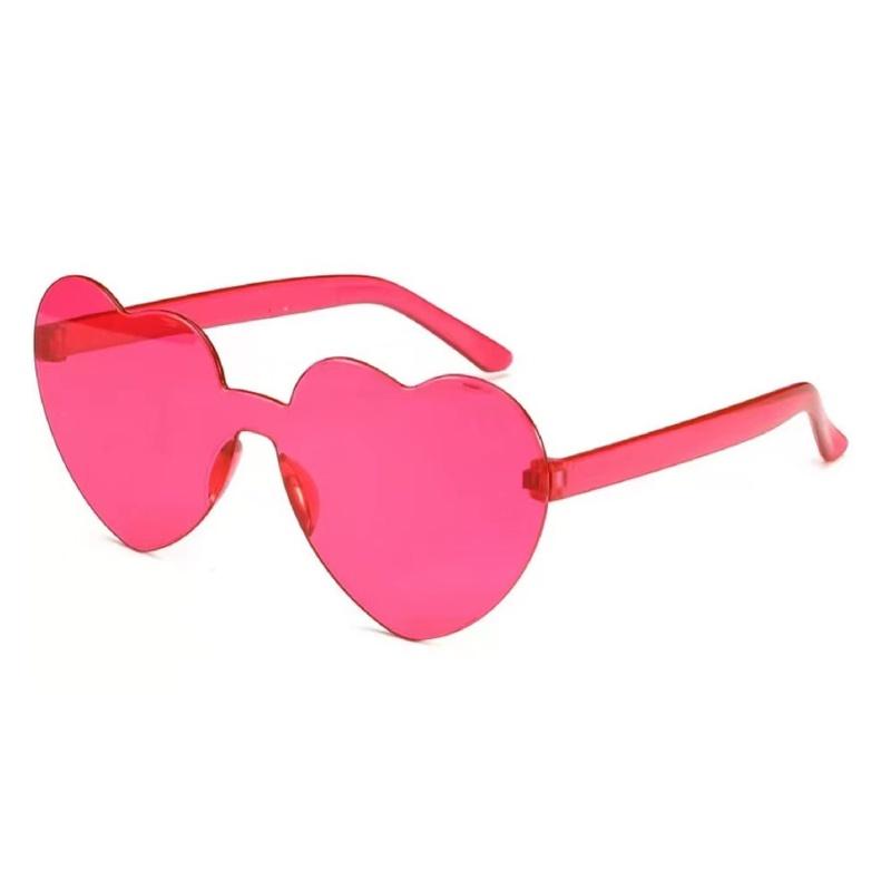 Heart Shaped Rimless Sunglasses Women's Candy Color Glasses