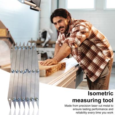 1/2Pcs 7 Point Woodworking Center Finder Marking Tools Sturdy Construction User-Friendly Design High Accuracy Equal Spacing Layout Tools