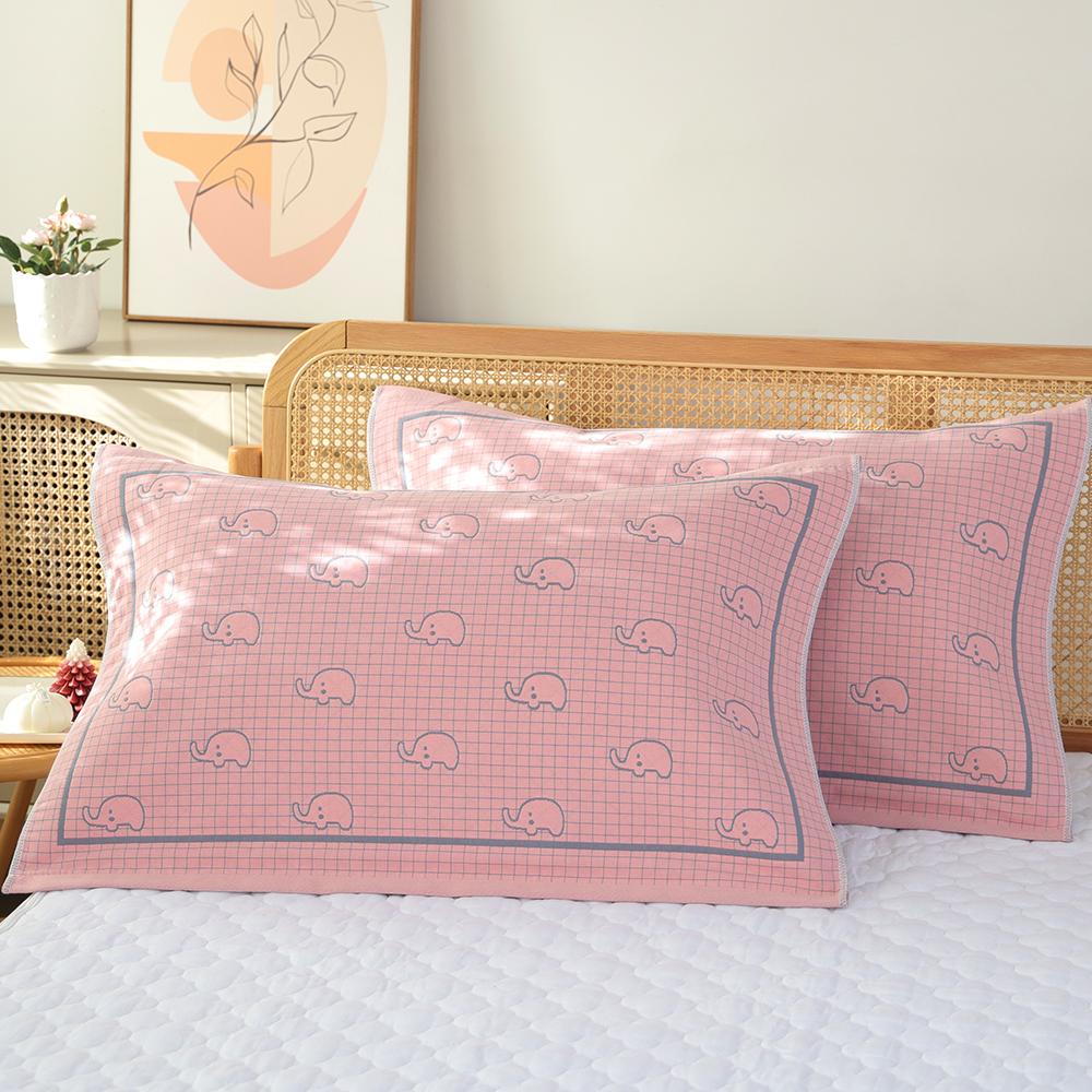 A Pair of Pure Cotton Gauze Pillow Towels, New High-density Soft Adult Cover Towels, Cotton Non-slip and Breathable Household
