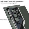 Samsung S24 Ultra Electroplated Leather Phone Case with Full Coverage Lens Protection