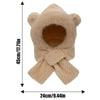 Bear Ears Hat Bunny Ear Hat Cute Winter Hat Bear Scarf Plush Hat Bear Costume Bear Hood For Kids Women Young People Elderly