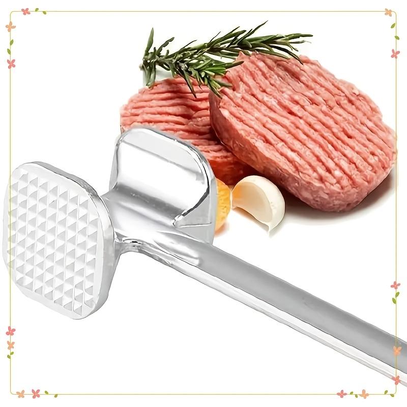 Stainless Steel Meat Tenderizer Hammer, Dual-Sided Steak Beater for Home Use