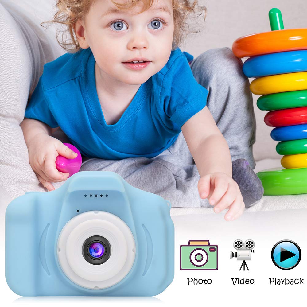 Kolip Kids Digital Video Camera, Mini Rechargeable Children Camera, Shockproof 8MP HD Toddler Cameras Child Camcorder