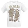 White Def Leppard Band Tshirt Cotton Graphic Tee Unisex Unisex Summer Streetwear
