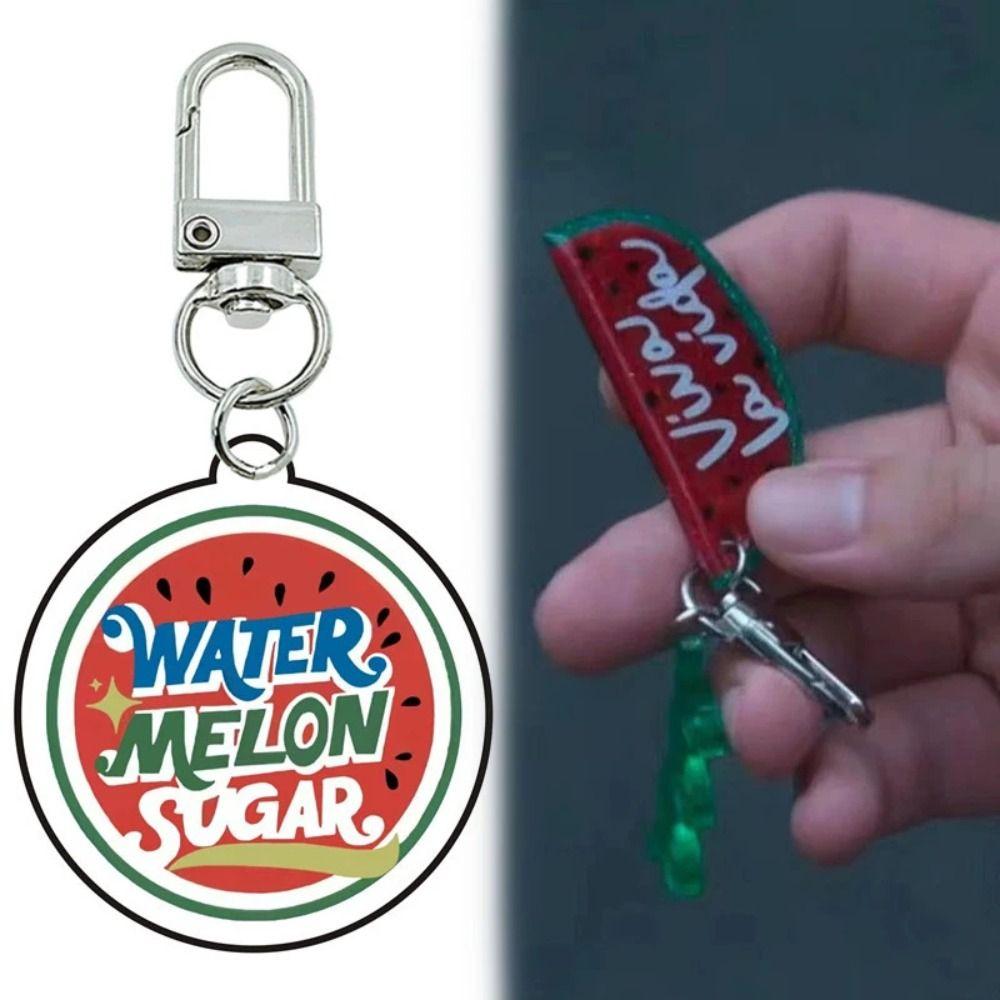 Acrylic Watermelon Pendant Acrylic Shining Watermelon Keychain   Car