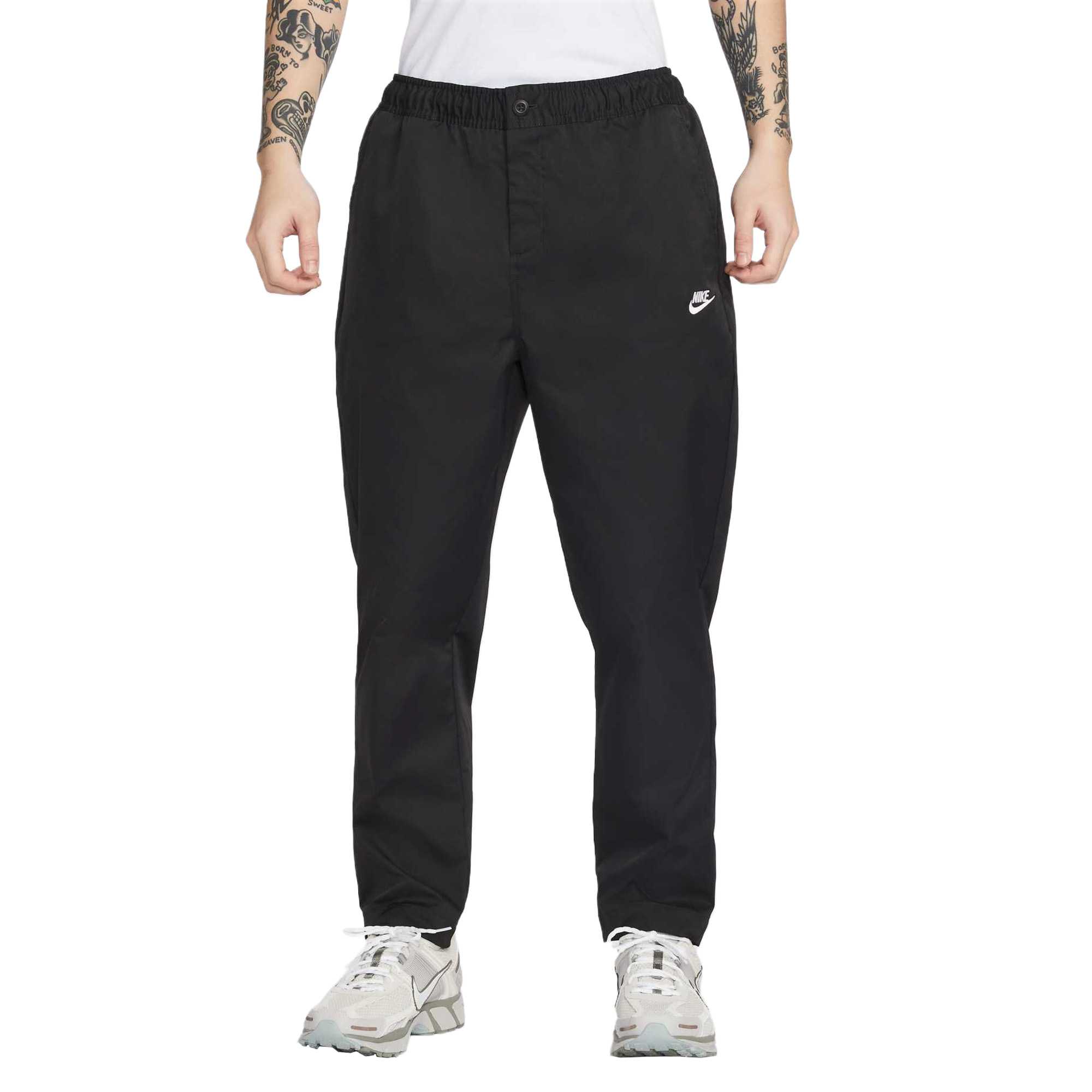 Nike Club Casual Pants Men s Black/White Moderate Tapered Pants HJ1998-011 XL