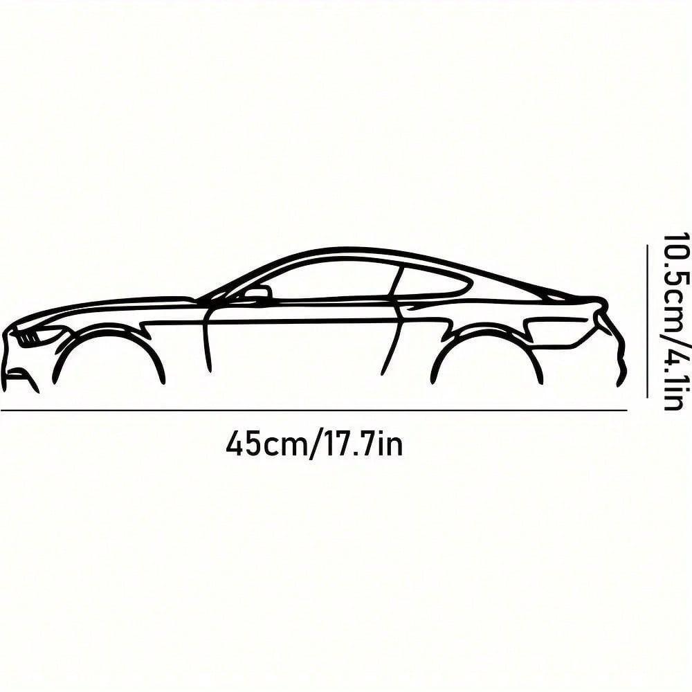 HELLOYOUNG Sports Car Silhouette Template Laser Cut Wall Art Automotive Decor Precision Steel Panel