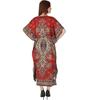 TreegoArt Fashion Women's Polyester Long Kaftan Caftan Printed Adjustable Boho Dress Nightwear Maxi Gown