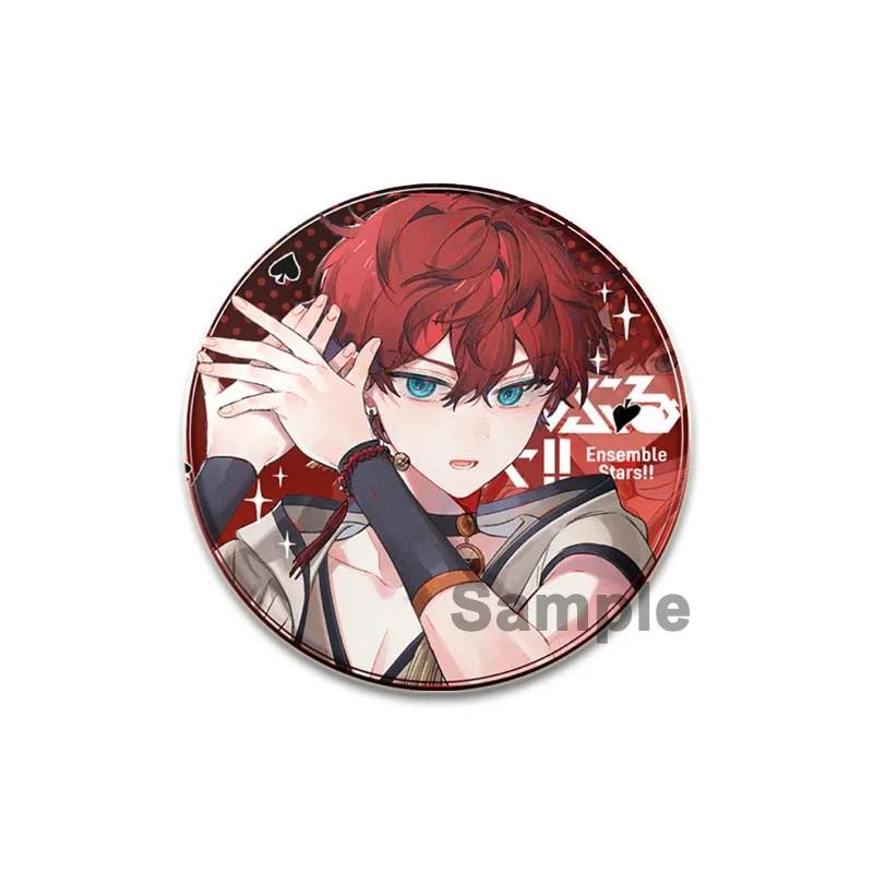 32/44/58mm Ensemble Stars Idol Round Brooch Cartoon Cosplay Badge Icons Lapel Pins for Backpack Gifts Sena Tsukinaga Sakuma Narukami