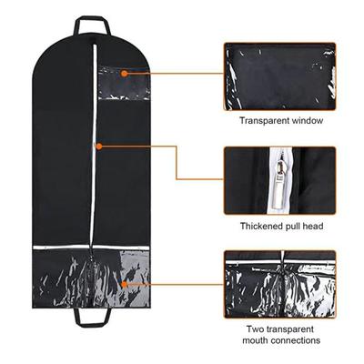 Robuster Kleidersack, staubdicht, für Kleider, Mäntel, Hemden, Hängetasche mit 2 Taschen, Griffen, Schrank-Organizer für Zuhause