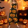 Ärmelloser Jumpsuit für Damen Baumwolle Halloween-Print Lässig Einteiler Lockerer Sitz Weiter Bein Romper mit Taschen