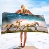 Horses Print Super Soft Beach Towels Oversized Microfiber Bath Towels Quick Dry Absorbent Towel for Adults Men Women Boy Girl