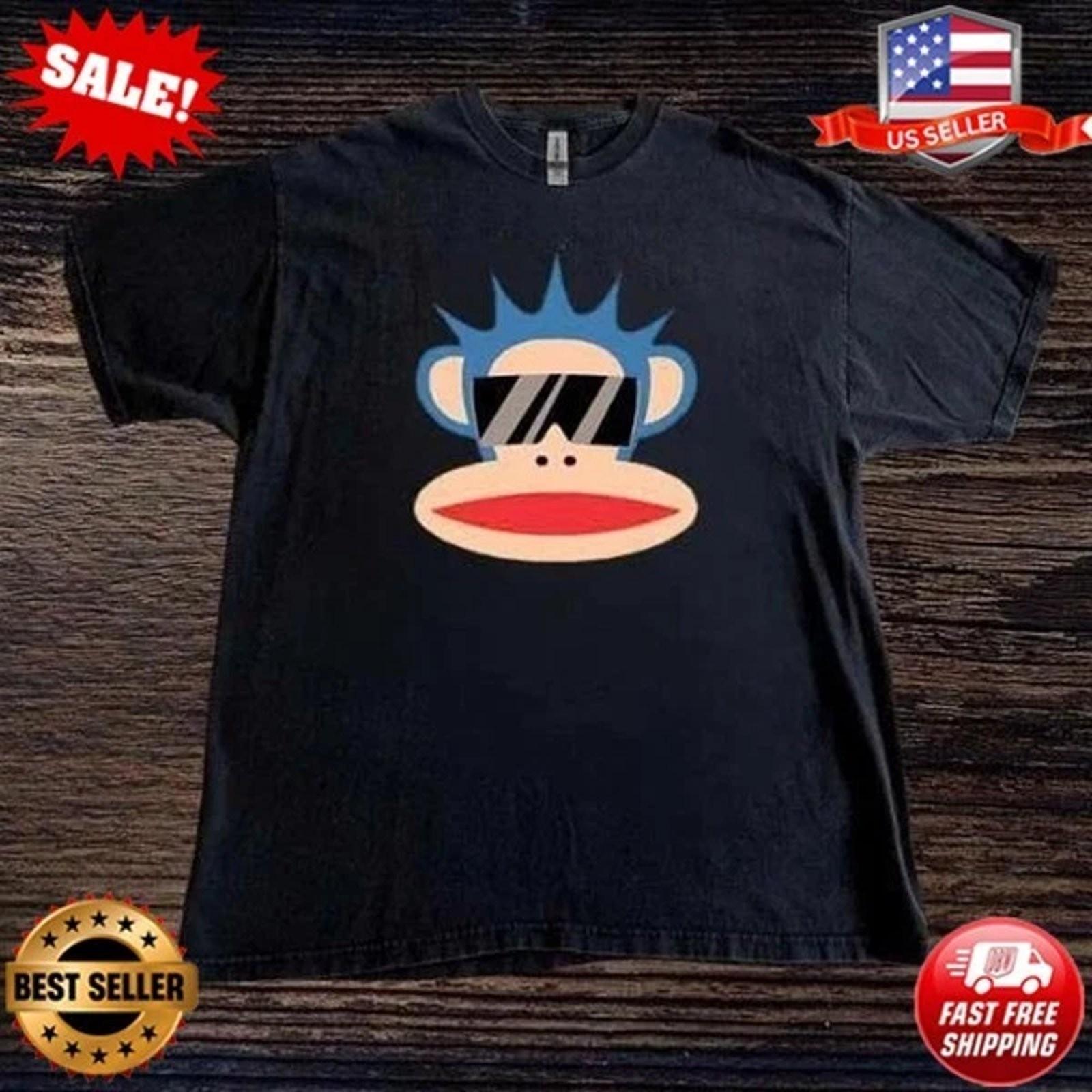 Cool Monkey Unisex Graphic Tee Vintage Paul Frank T-Shirt Cotton S-5XL L