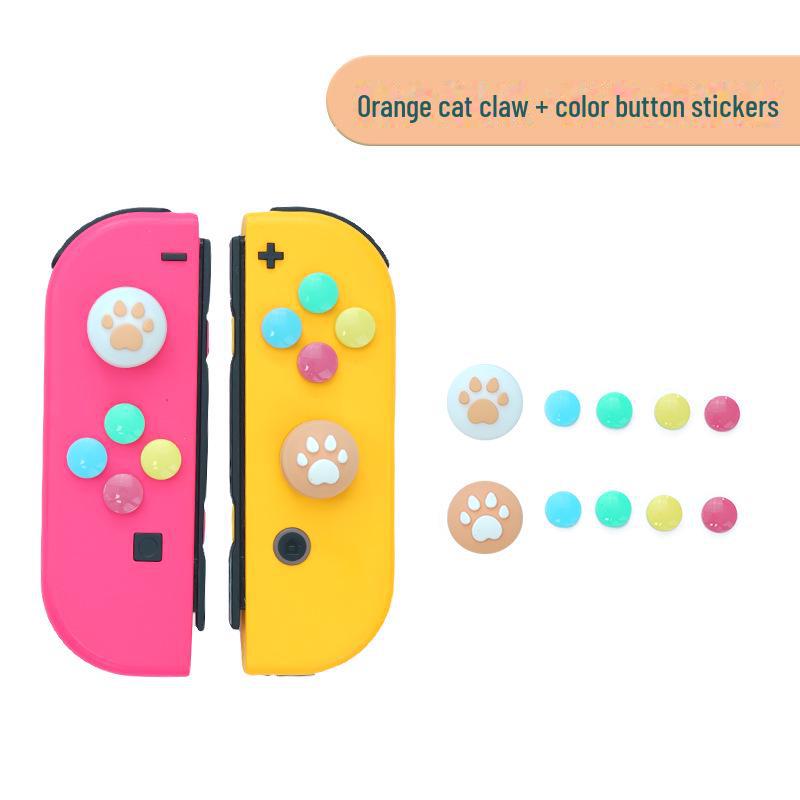 Ajitomo Cat Claw Joystick and Button Cap Stickers for Switch Joycon