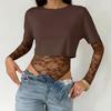 Dames Cropped Top met Korte Mouwen Meerdere Kleuren
