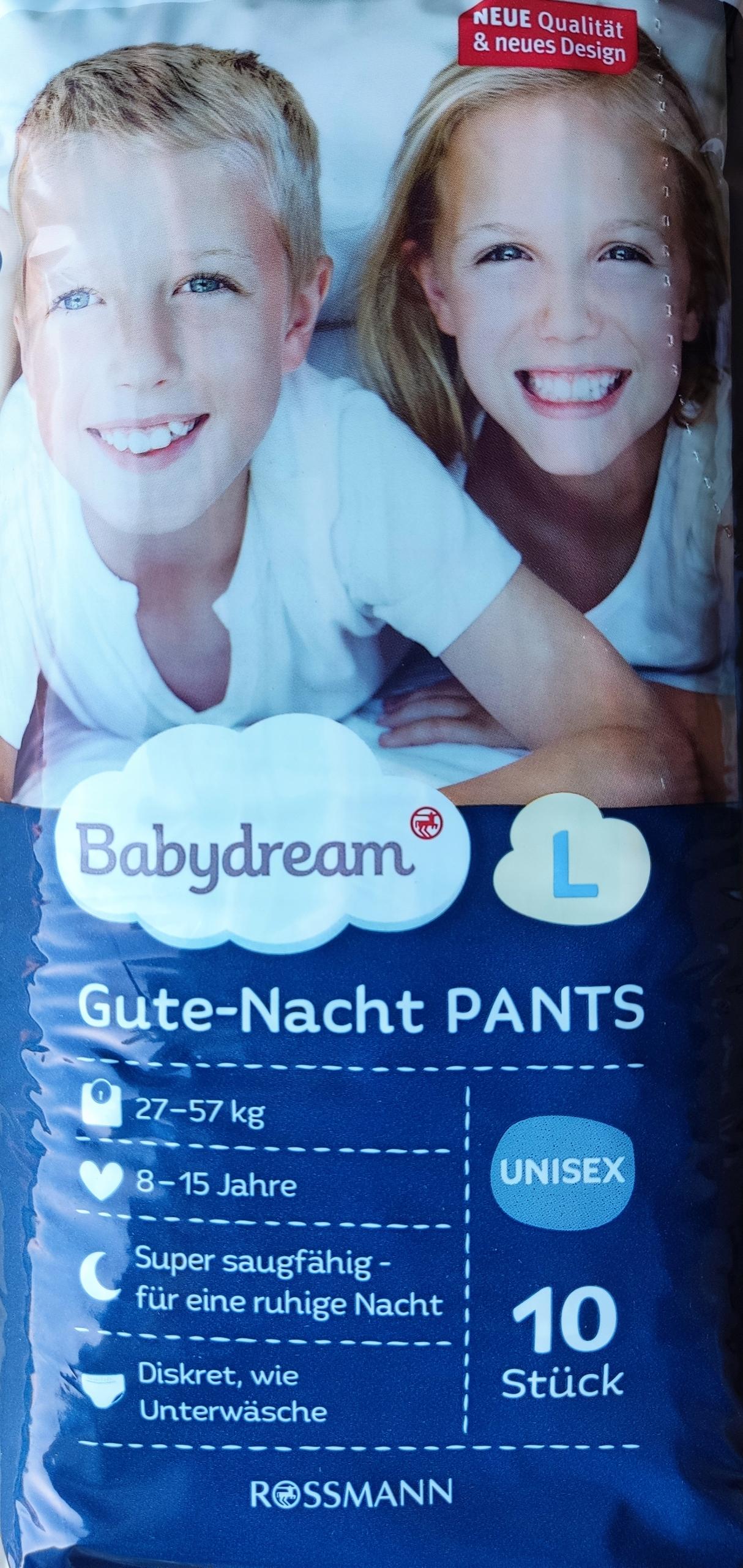 Plenkové nohavičky Babydream, Veľkosť , 27-57 , Unisex, Nočné 10 ks L