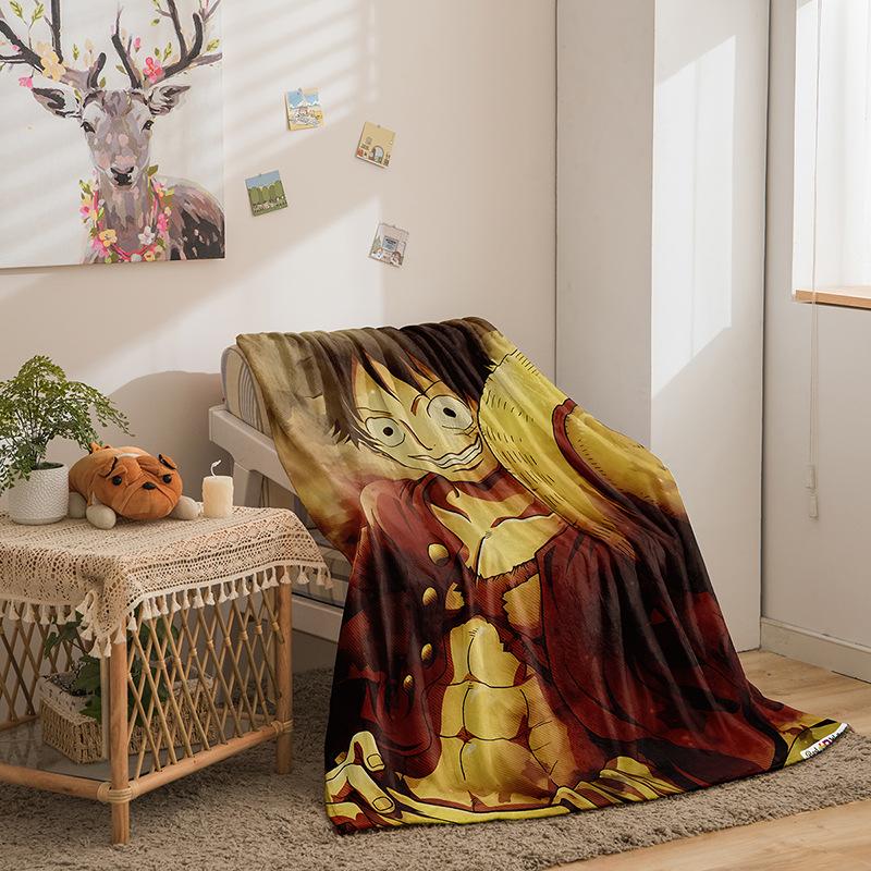 Cartoon ONE PIECE series double-sided flannel 2D digital printing blanket blanket