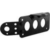 Motorcycle License Plate Bracket, Metal Motorcycle Brake Tail Light License Plate Holder Side Mount Holder Bracket (Black)