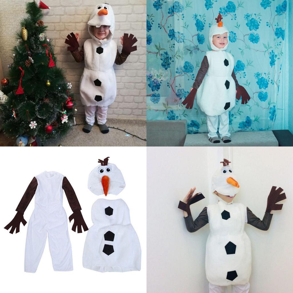 Enchanting Frozen Snowman Olaf Cosplay Costume For Kids Halloween Fancy Dress Up