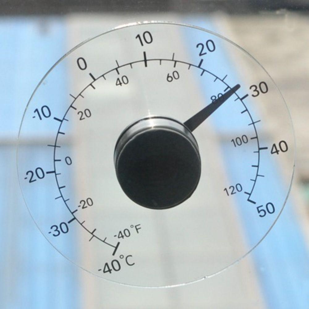 

Mini Window Thermometer Clear Thermometer Clock Celsius Tester Garden Greenhouse