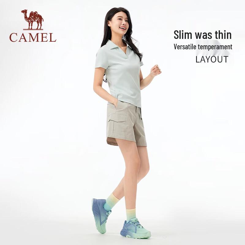 CAMEL Женская футболка-поло с коротким рукавом XXL