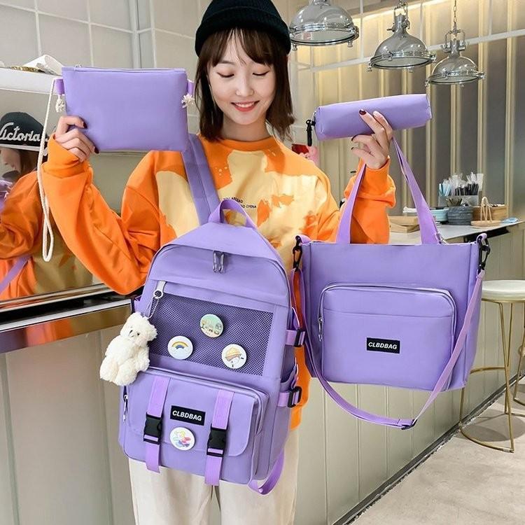 Practical School Cute Backpack Set With Waterproof Design For Boys And Girls
