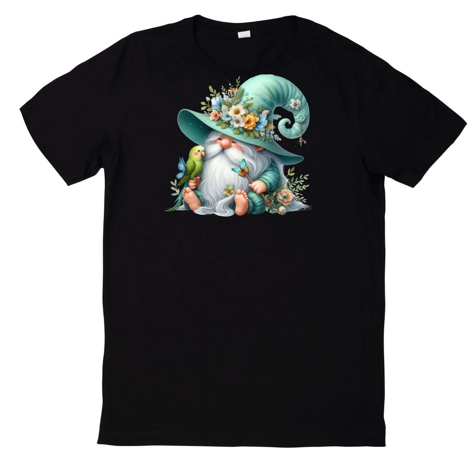 T-Shirt Lustiges Zwerg und Tier Motiv Baumwolle M