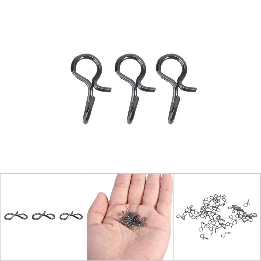300PCS Multi-Purpose Fly Fishing Snap Stainless Steel Lure Snap Durable Fishing Snap Trout Fishing