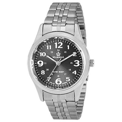 J-AXIS Unisex MRM102-SBK (MARSHAL Solarbetriebene Uhr mit Metallband, Sonnenflamme) Sehen