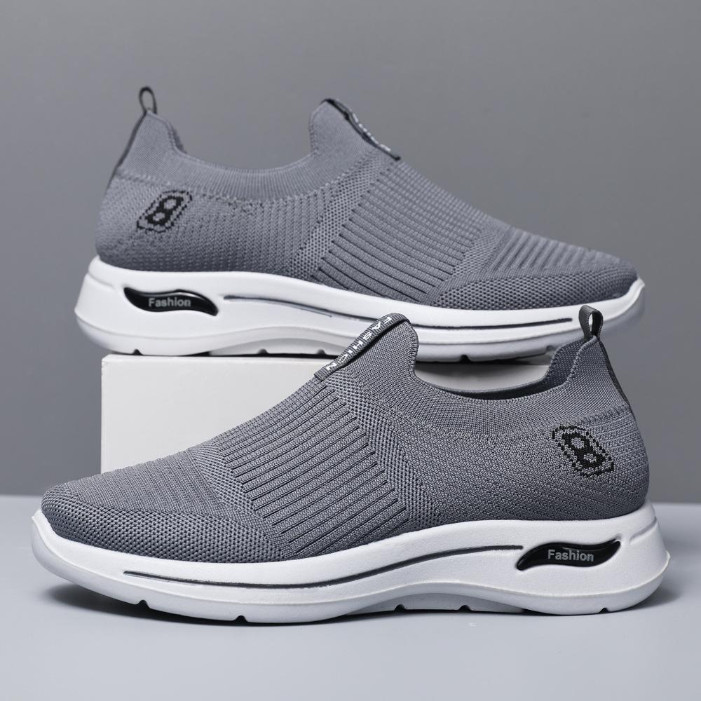 

Flying weaving spring new breathable sports shoes outdoor daily platform fashion lightweight men s shoes 45