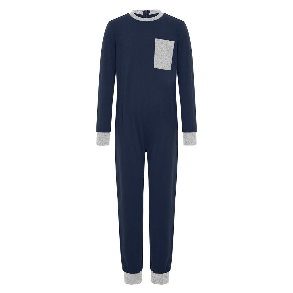 Unisex Barn Särskilda Behov Anpassningsbara Kläder Rund Hals Lång Ärm Anti-Strap Rygg Osynlig Dragkedja Ficka Jumpsuit
