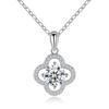 Lindon S925 Sterling Silver Moissanite Luxury Personality Pendant Necklace Women's Classic Tide Sugar Full of Wild Clavicle Chain