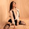Sexy secretary lingerie passion midnight glamour seduction plus size uniform suit hot flirting bed pajamas