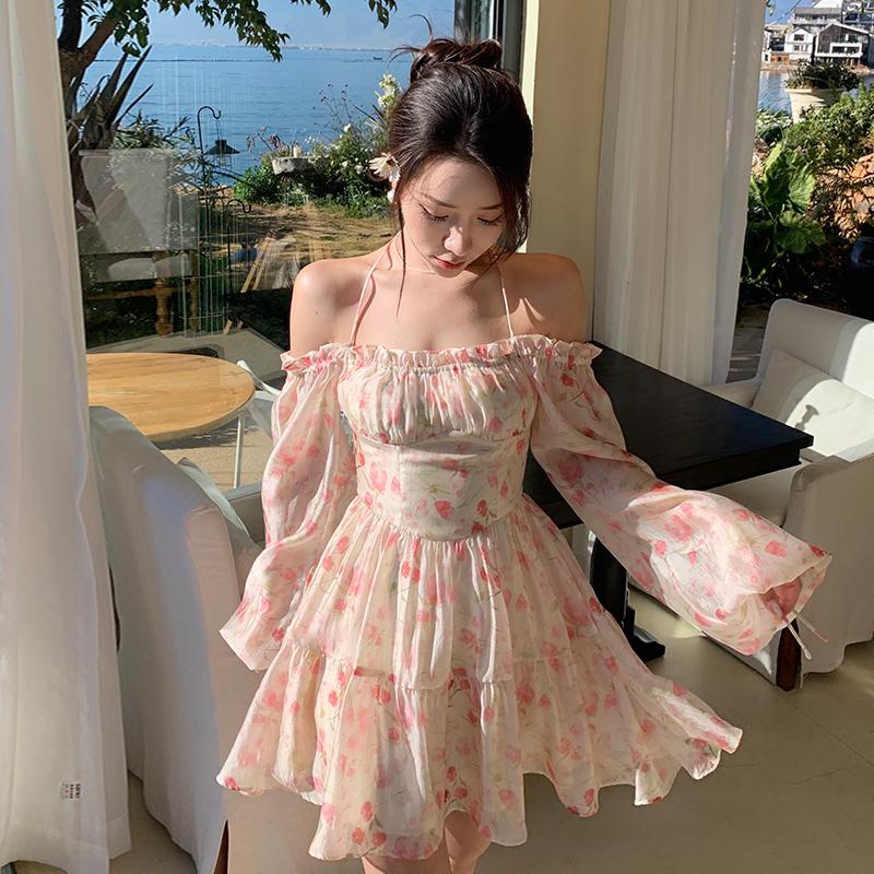 ワンピース Tulip Chiffon Long Dress Tulip Chiffon Long Dress