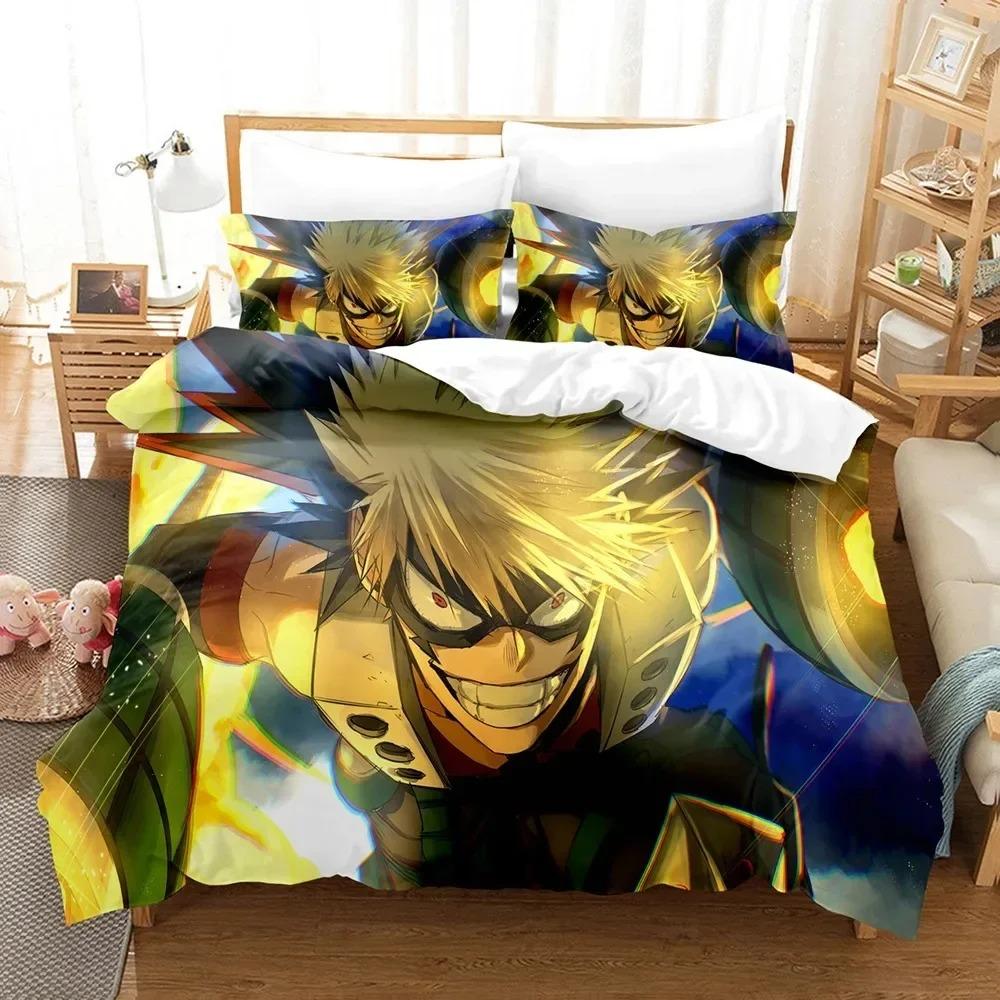 Japan Anime My Hero Academia Bedding Set Bedroom Soft Modern Bedspreads Comefortable Kids Duvet Cover Quilt Cover And Pillowcase