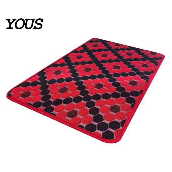Anti-pilling Floor Mat Jacquard Entrance Door Mat, Quick-Dry Water Absorbent Machine Washable Non-Slip Doormat for Bathroom Kitchen Quick-drying
